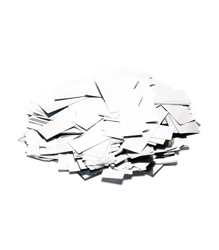 TCM FX - Metallic Konfetti Téglalapok 55x17mm - Fehér - 1 kg